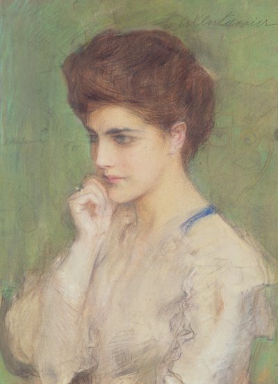 Woman Deep in Thought, c.1910 by Teodor Axentowicz